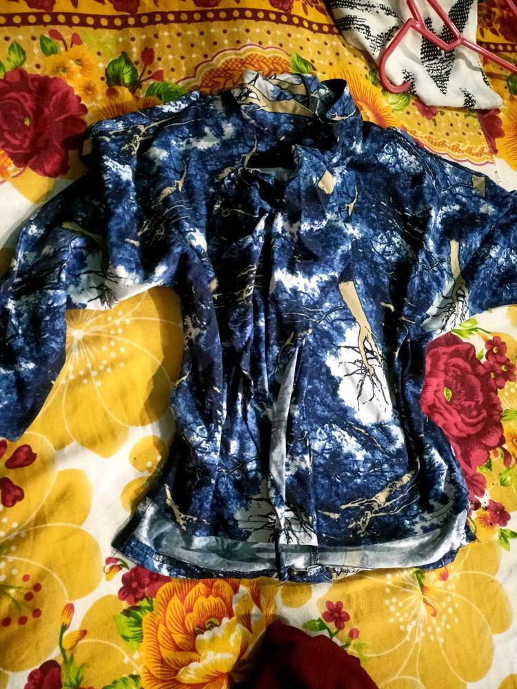 Blue Korean Top