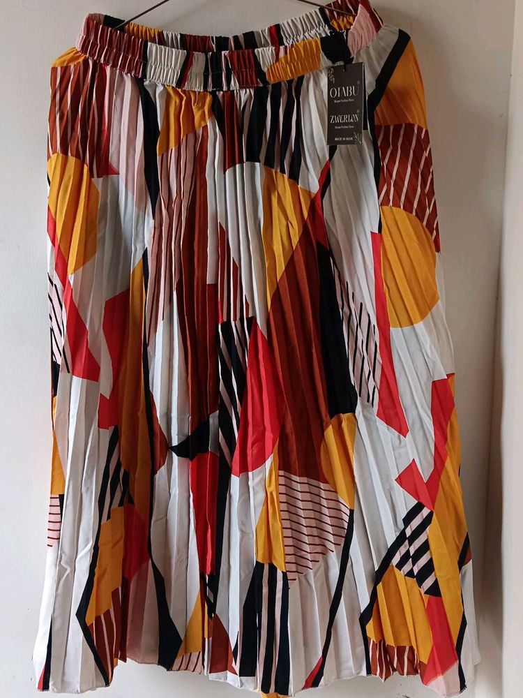 Colorful Pleated Skirt