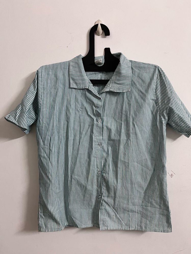 Striped Button-Down Shirt