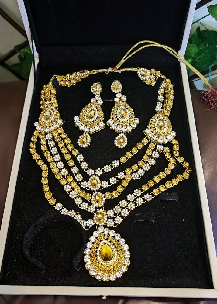ONE HALF AND FULL SET TOGETHER BRIDAL JEWELLERY