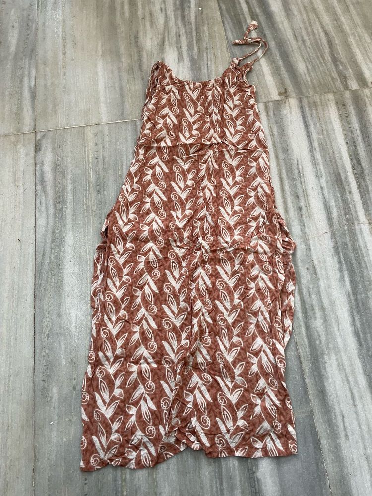 Patterned Brown Dress