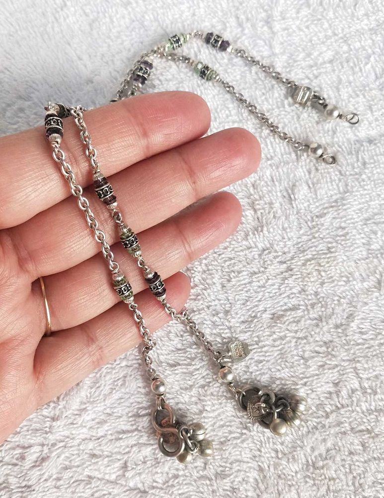 Pure Silver Anklets with bells