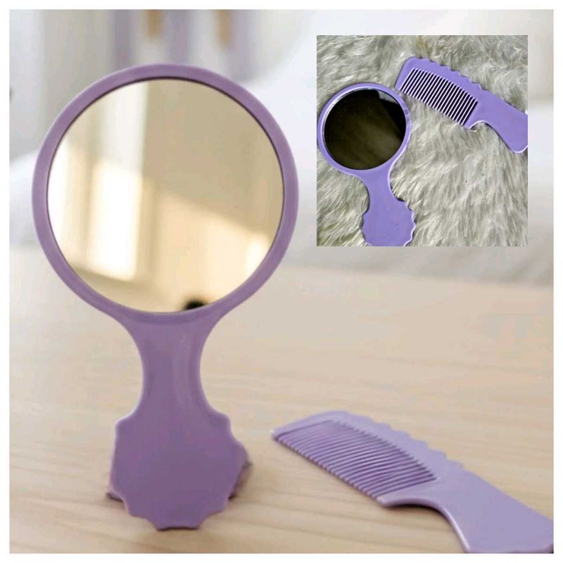 Handheld Mirror &amp; Comb Set