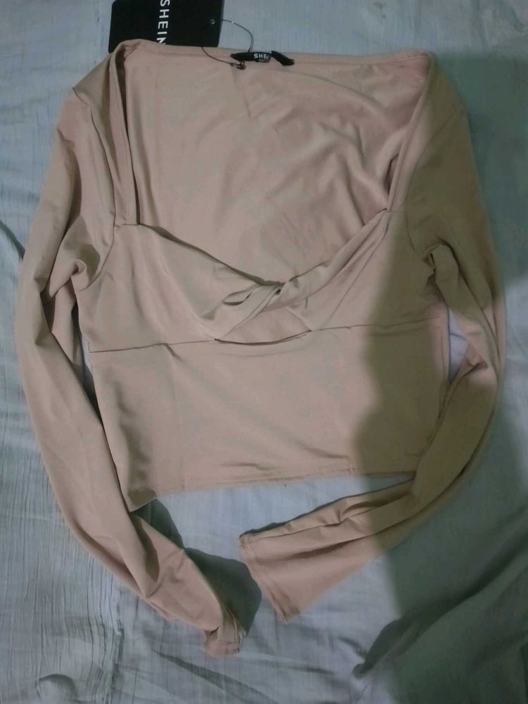 Stylish Nude Crop Top