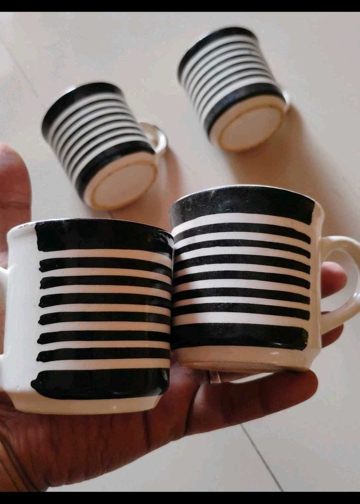 Striped Coffee Mugs (Set of 4)