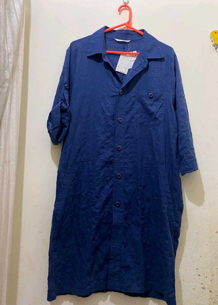 Blue Shirt Dress Bust 36 Length 37