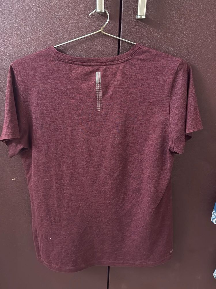 Maroon V-Neck T-Shirt