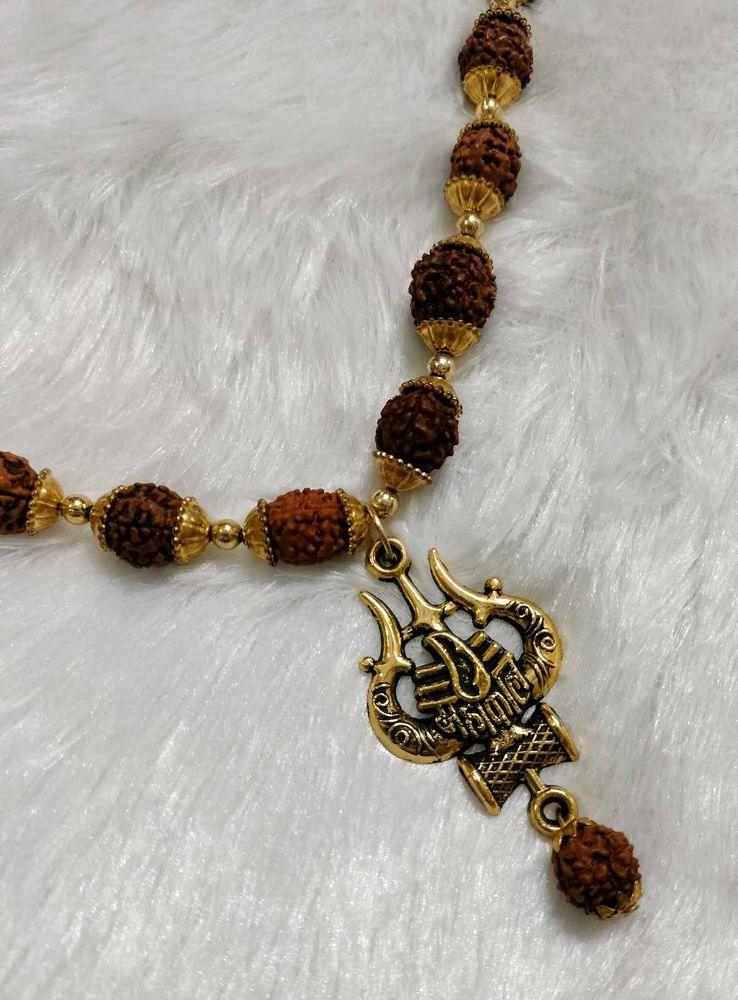 Rudraksha Trishul Necklace