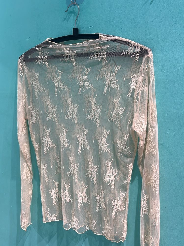 Floral Mesh Top