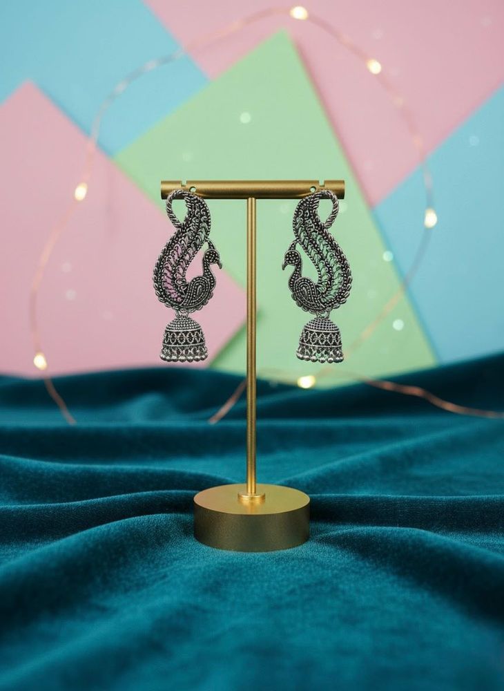 Peacock Jhumka Earrings