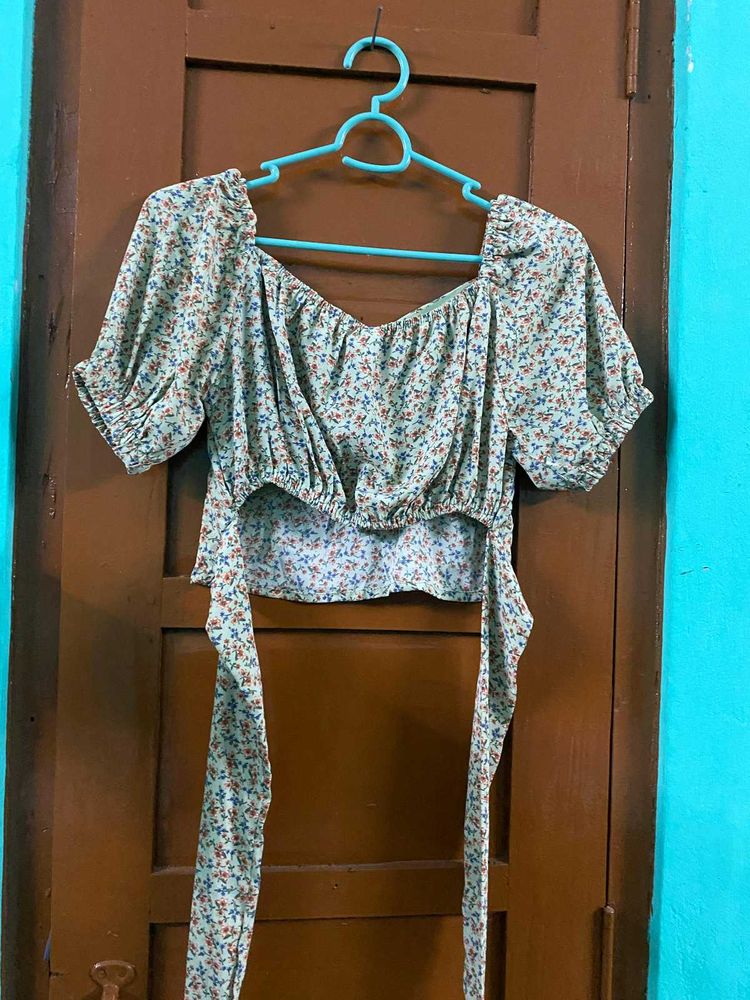 Linen Crop Top