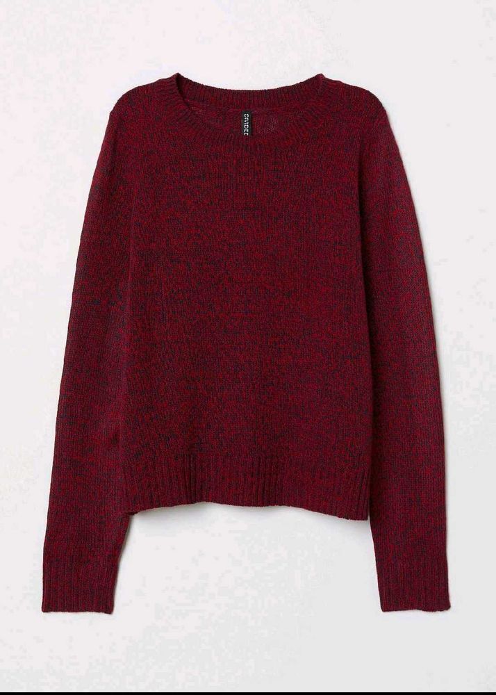 Burgundy H&amp;M Knit Sweater