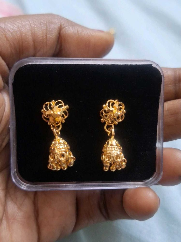Replica Gold Earrings Jhumka