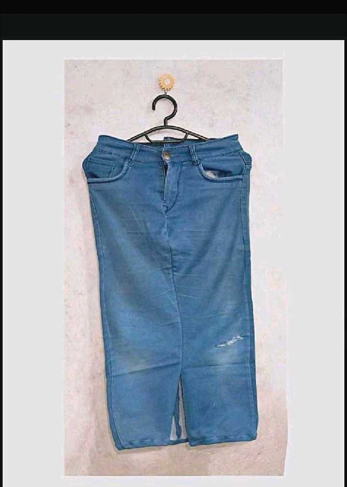 A Line Denim Skirt For Women