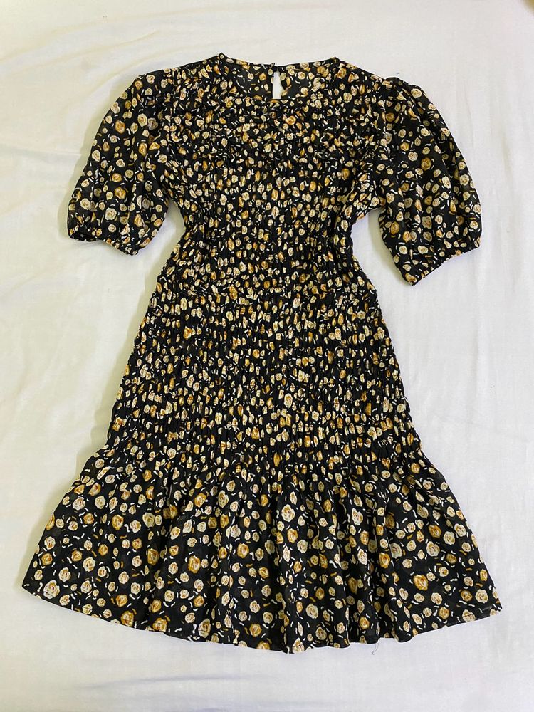 Floral Print Mini Dress Bust 36