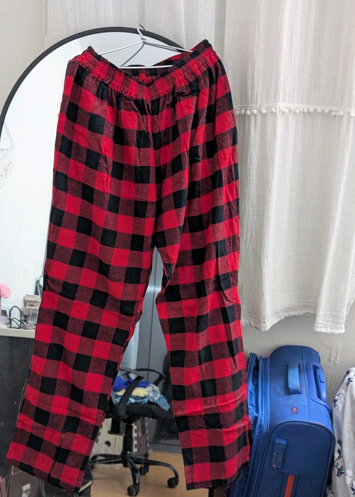 Red &amp; Black Plaid Pants