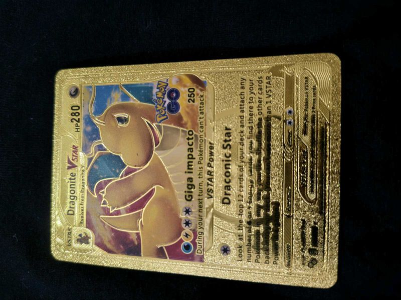 Gold Dragonite VSTAR Pokemon Card