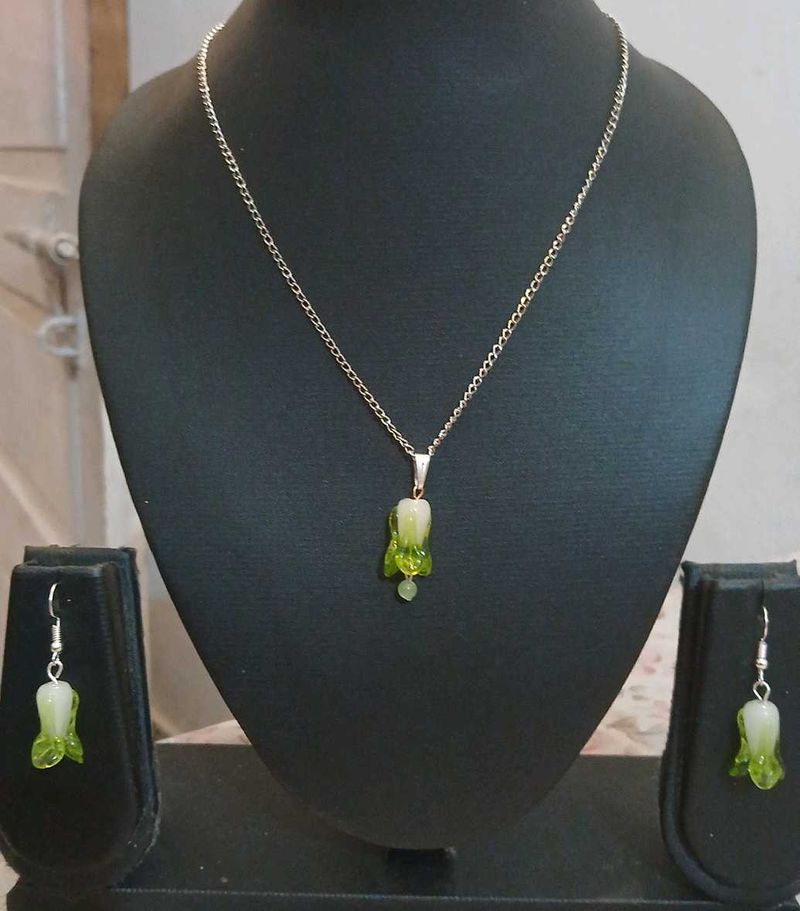 Bokchoi Lamp work Jewellery Set