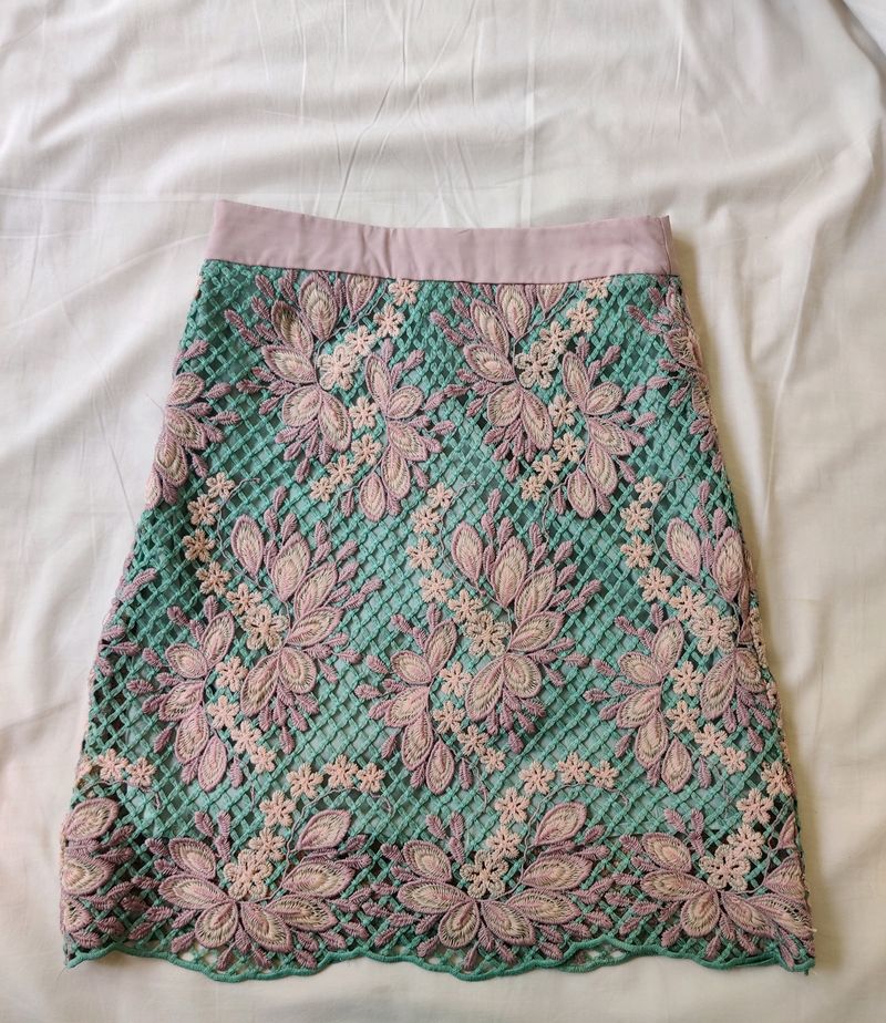 Pink Floral Skirt