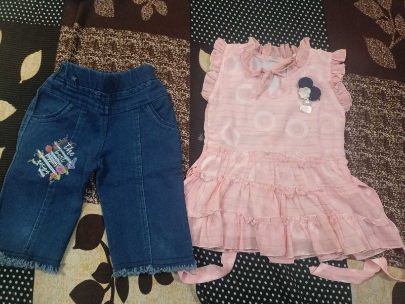 Pretty Capri And Top Set For Baby Girls