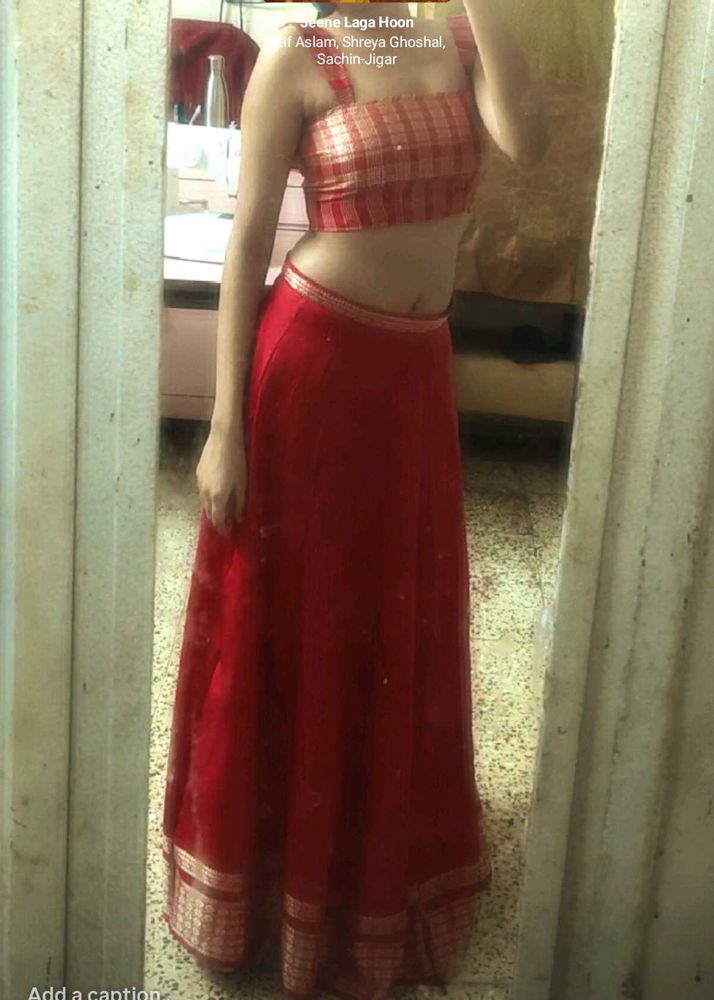 Red Lehenga Choli Set (I MADE IT😋)