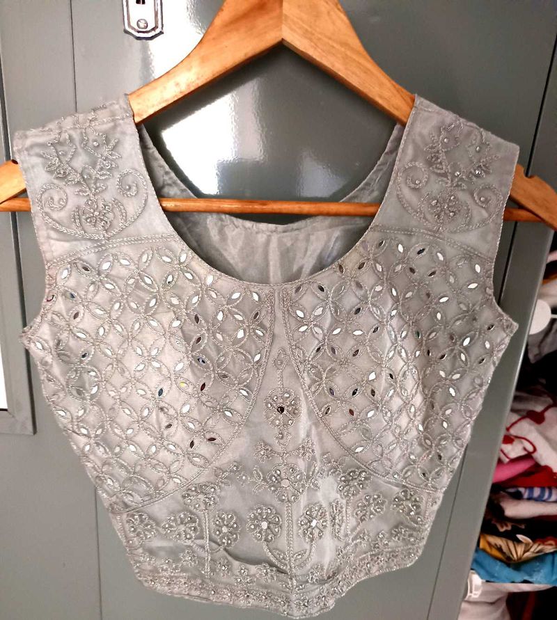 Elegant Mirror Work Blouse