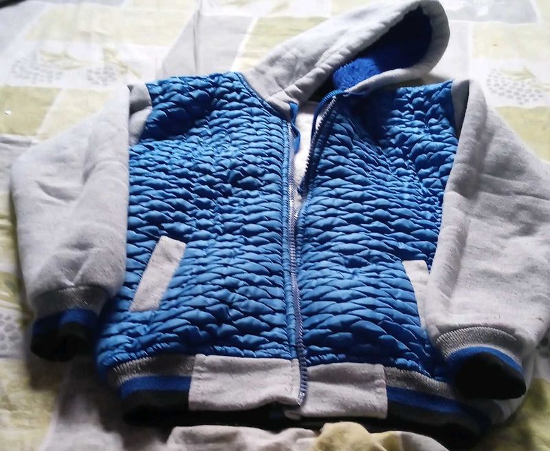Blue Quilted Kids' Jacket
