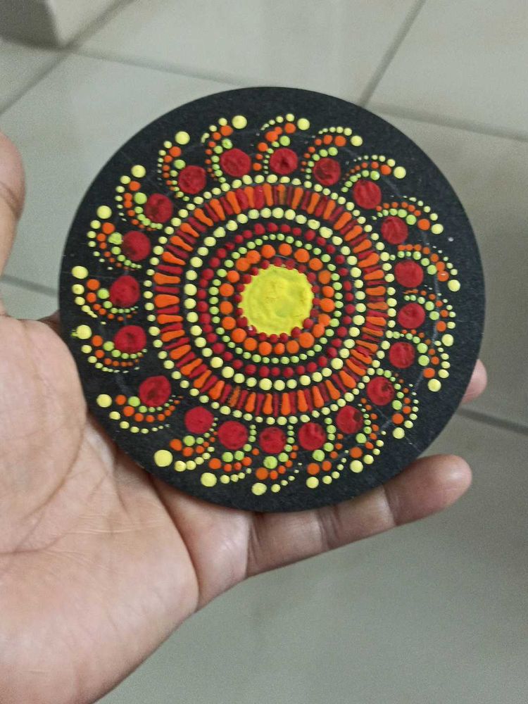 Handmade Mandala Coaster