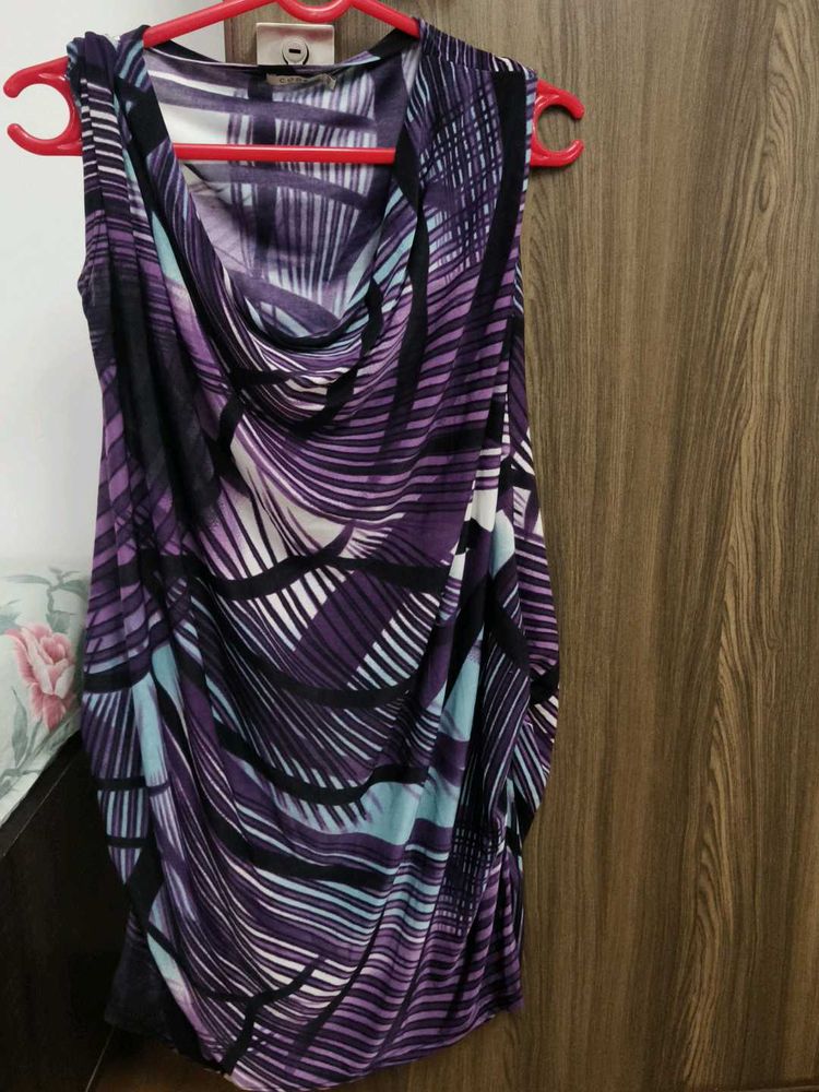 Patterned Sleeveless Dress