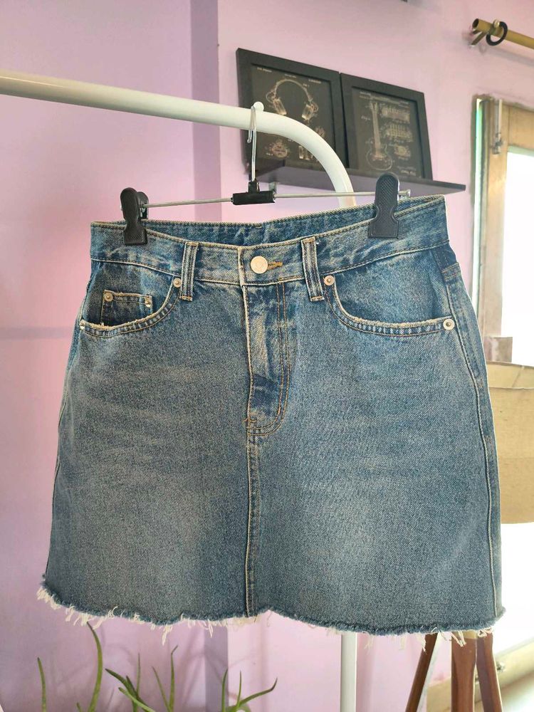 Denim Mini Skirt