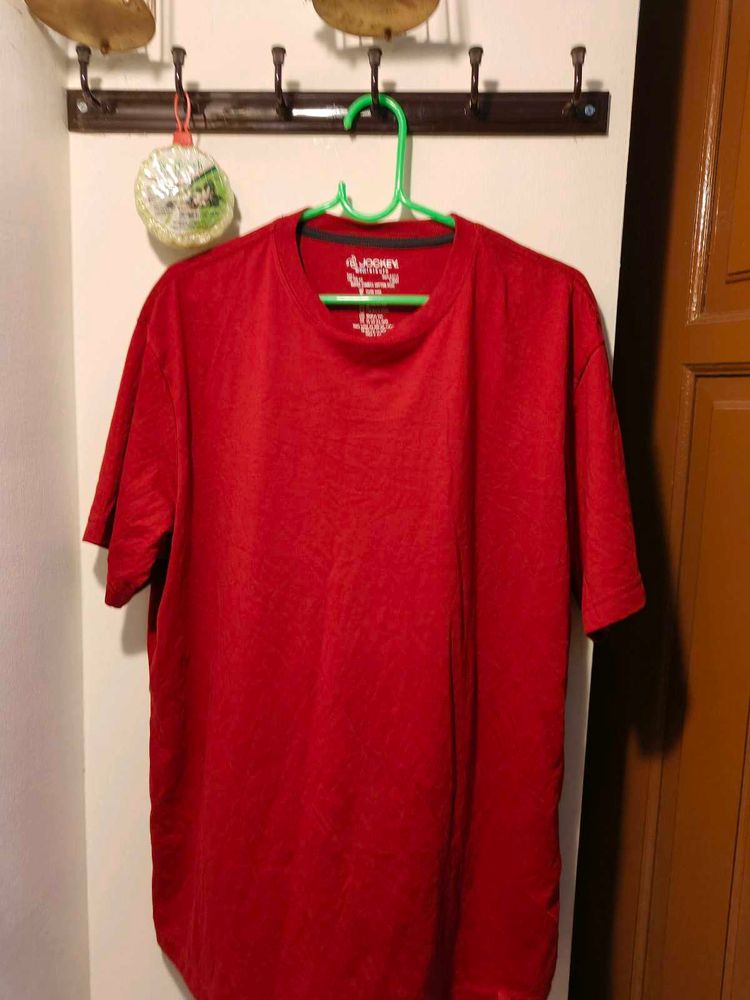 Jockey Red T-Shirt Size L