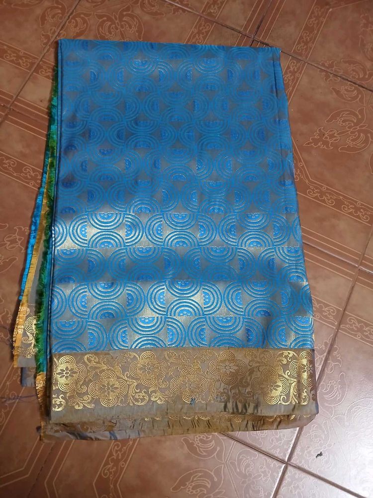 Blue &amp; Gold Saree