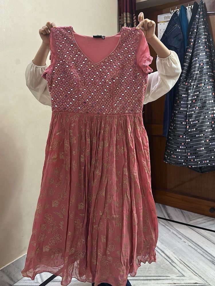 Dusty Rose Embellished Dress