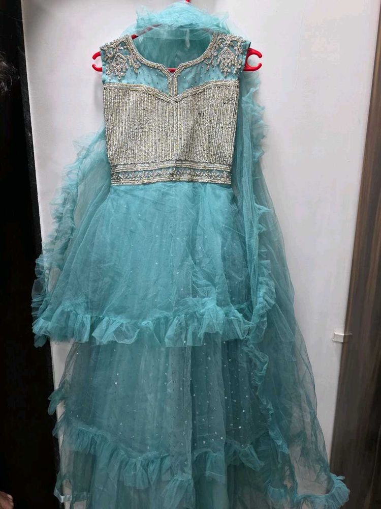 Sky Blue Wedding, Festive Gown