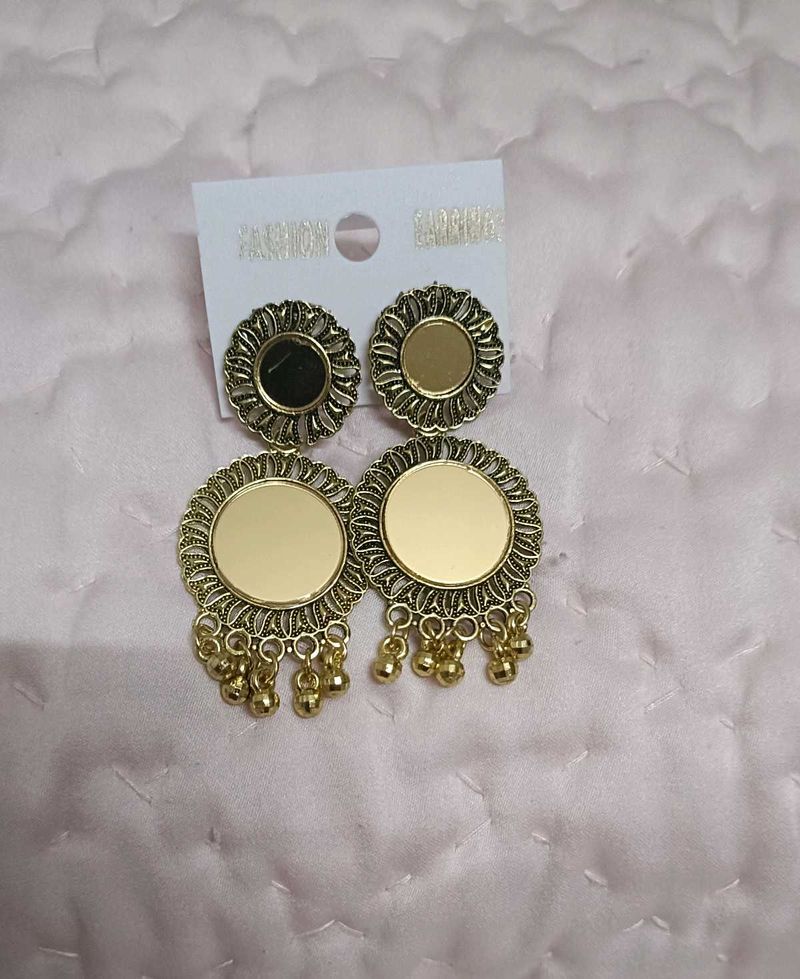 Gold Mirror Earrings