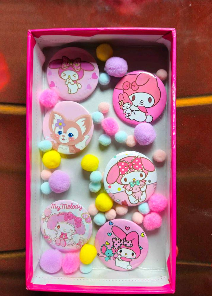 My Melody Button Pins