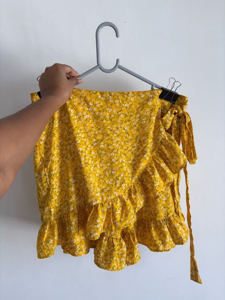 Floral Wrap Skirt, Skort