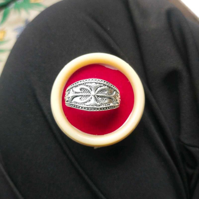 Pure Silver Antique Oxidised Turkish Ring 💍