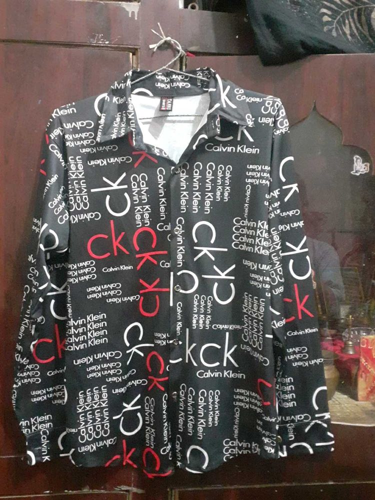 CK All-Over Print Button-Down
