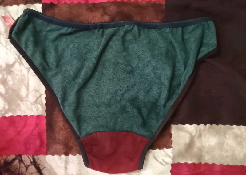 Green Panties with black panty