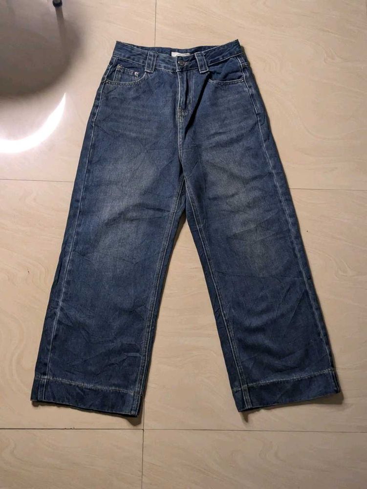 Wide Leg Denim Jeans