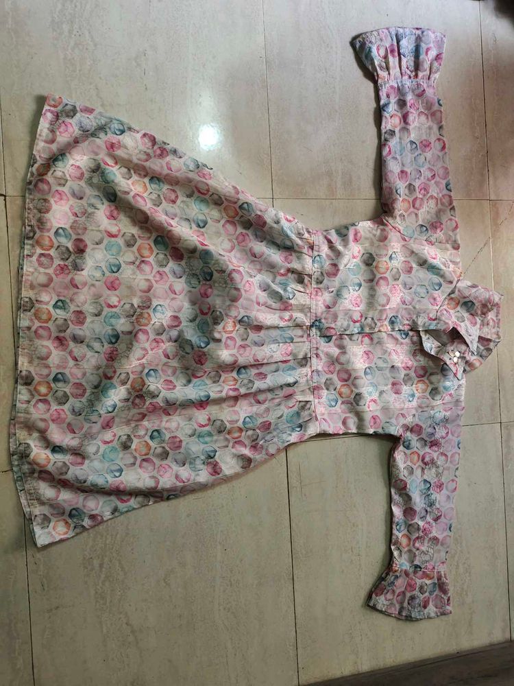 Patterned Long Sleeve Top