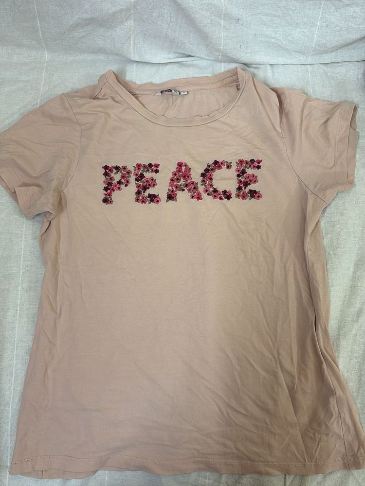 PEACE Floral Graphic Tee