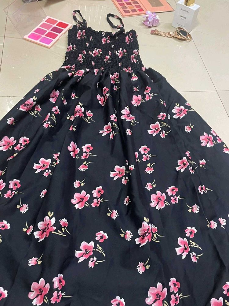 Floral Print Smocked Sundress