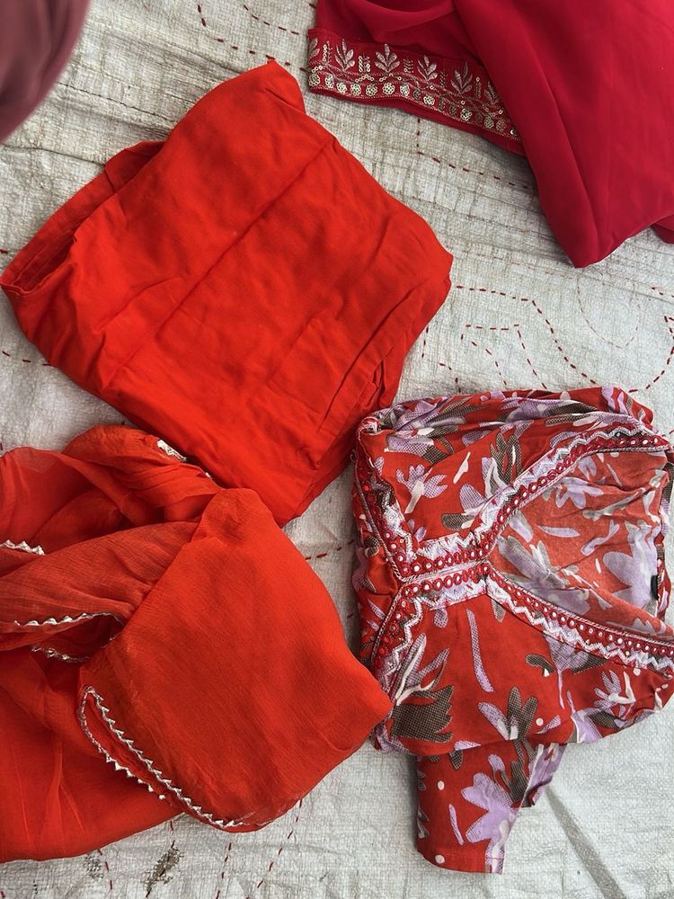 orange kurta set