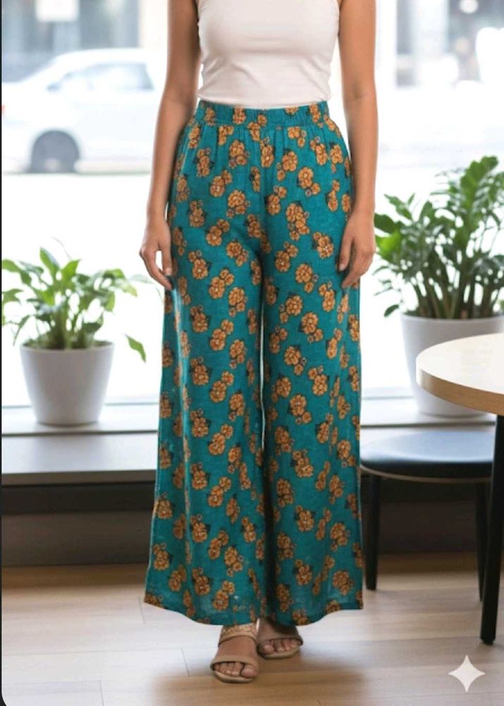 🌸Blue Floral Plazzo🌸