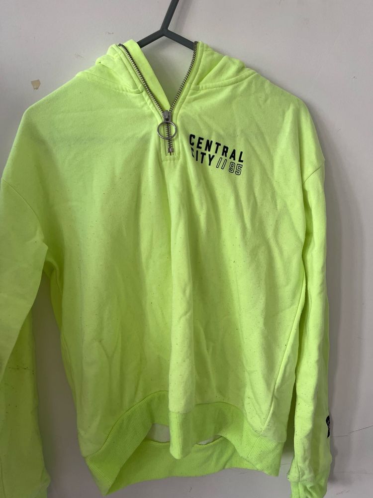 h&amp;m Neon Green Hoodie
