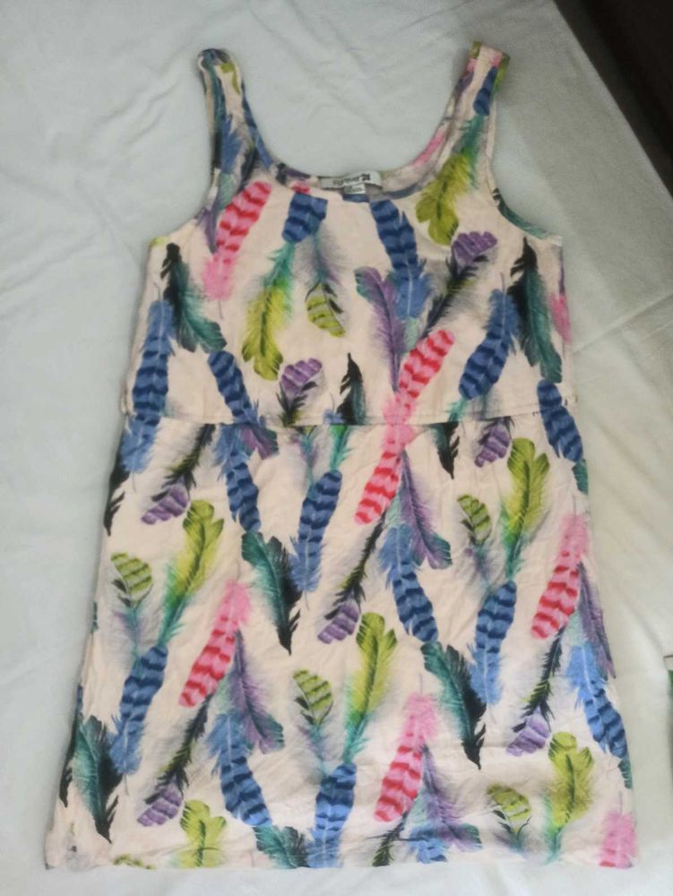 Feather Print Dress