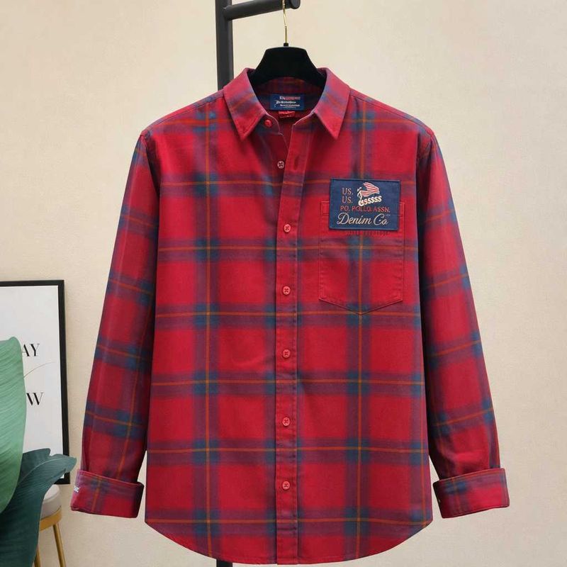 Red Plaid Denim Co. Shirt