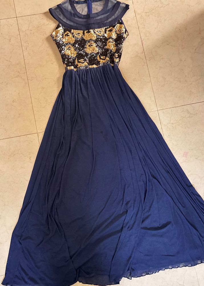 Elegant Navy Blue Maxi Dress